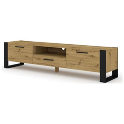 Tv Stand Nuka - Mobile Basso Per Tv, 200 Cm, Colore: Rovere Artisan características