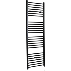 Hudson Reed Nox Scaldasalviette Elettrico Piatto di Design Verticale - Termoarredo Bagno a Scaletta Moderno - Acciaio Nero - 1000W - 1800 x 500mm en oferta