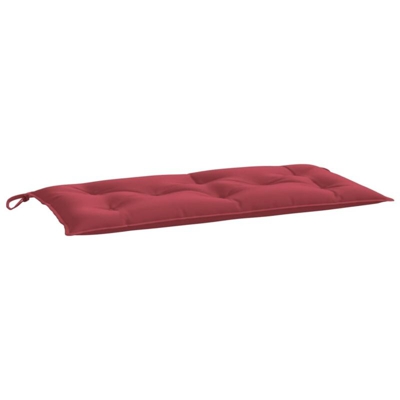 Cuscino per Panca da Giardino Rosso Vino 100x50x7 cm in Tessuto - Rosso - Vidaxl