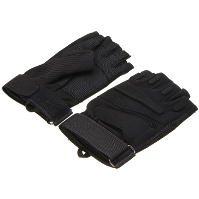 Drillpro - Guanti mezze dita per sport all'aria aperta Guanti da ciclismo Guanti da moto (Nero, XL)