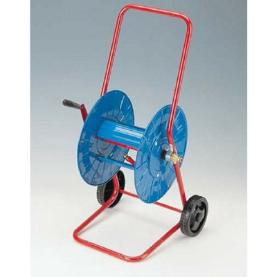 Carrello portatubo avvolgitubo metallo 100mt tubo da mm.16 irrigazione - Salone