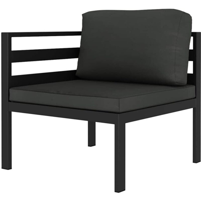 Divano con Cuscini in Alluminio Antracite Poltrona Esterno Moderna vari modelli modelli : Angolare