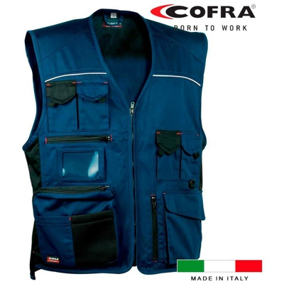 Gilet Expert blu scuro nero taglia 56 - Cofra