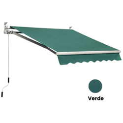 Tende da sole a Bracci Balcone Alluminio Avvolgibile a Barra quadra San Giorgio - Dimensioni: 4 x 3 m - Colore: Verde características