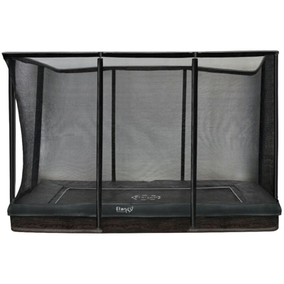 Etan - SOLO TRAMPOLINO Tappeto elastico interrato rettangolare 310x232cm - grigio. Rete extra forte e bordo con doppia imbottitura