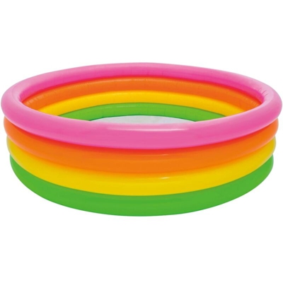 ntex Piscina Gonfiabile Sunset con 4 Anelli 168x46 cm - Multicolore