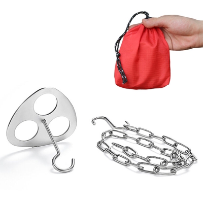 Asupermall - Camping appendiabiti in acciaio inox
