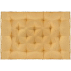 vidaXL Cuscino per Divano in Pallet Giallo 120x80x10 cm - Giallo en oferta