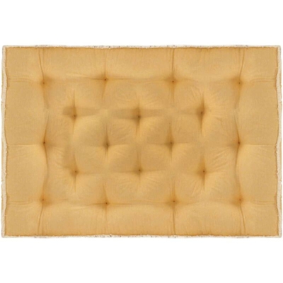vidaXL Cuscino per Divano in Pallet Giallo 120x80x10 cm - Giallo