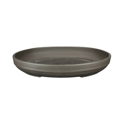 Vaso per bonsai Giapponese Morrisan ovale in gres 38,5x29,5x5 cm - B00-14b