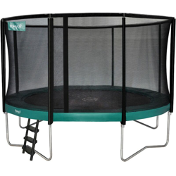 Etan - SOLO TRAMPOLINO Tappeto elastico da giardino rotondo 427cm - verde. Con rete extra forte e bordo con doppia imbottitura características