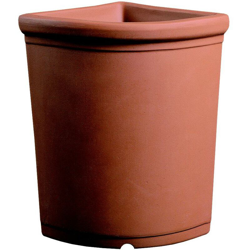 Vaso Resina Angolare Liscio cm. 33 Terracotta características