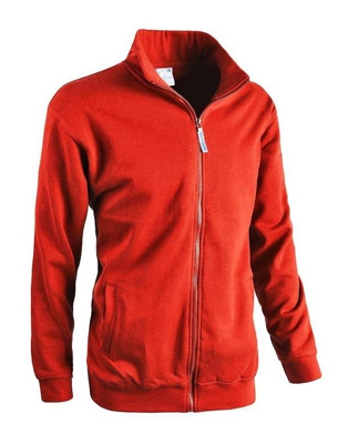 Felpa full zip jump rossa l