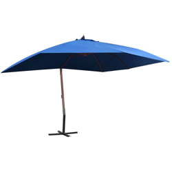 vidaXL Ombrellone a Sbalzo con Palo in Legno 400x300 cm Blu - Blu precio