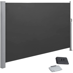 Tenda Laterale 160 x 350 cm (A x L), Tenda Avvolgibile per Balcone e Terrazzo, Protezione Privacy, Frangivista, Parasole, Separatore, Grigio características