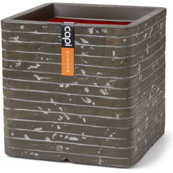 Vaso Nature Row Rotondo a Righe 30x30x30 cm Verde Oliva - Verde - Capi características