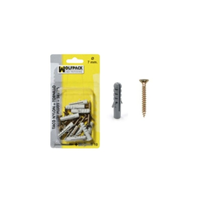 Tacco in nylon + vite da 4 mm. (25 pezzi)