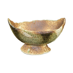 Vaso per bonsai Giapponese Morrisan ovale in gres smaltato giallo-verde 13,5x11,5x4-5 cm - B14-16 en oferta