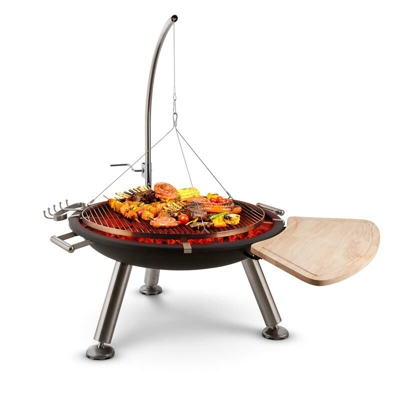Turion Griglia Patibolo Sospesa Braciere Ø 80 Cm BBQ Legna Cavo Acciai