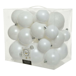 Scatola da 26 palline bianche varie misure características