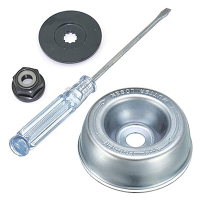 Kit push-kit lama adattatore rasaerba Rondella, piastra di rinforzo, collare dado, manutenzione cacciavite, kit adattatore sostituzione lama