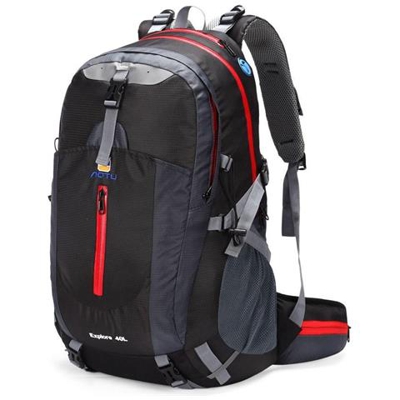 Zaino Da Viaggio Impermeabile Da 40 Litri Per Lo Sport All'aria Aperta Zaino Da Campeggio Per Arrampicata In Montagna Con Copertura Antipioggia Nero