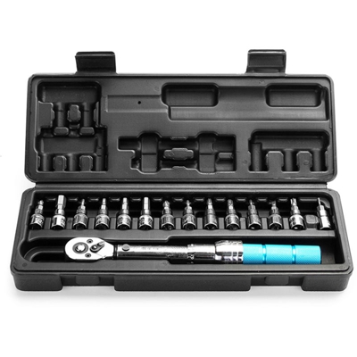 Kit chiave dinamometrica per riparazione bici Presa meccanica 1/4 'DR 2-14Nm Presa