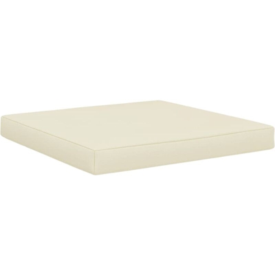 vidaXL Cuscino per Pavimento e Pallet 60x61,5x6 cm Crema in Tessuto - crema
