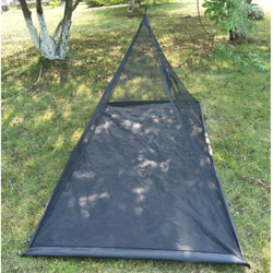 Tenda da esterno portatile per porta con cerniera a rete triangolare nera singola 220 * 120 * 100 cm características