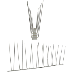 1 metro Dissuasori di picchi anti-gabbiani V2A-Standard con base di acciaio inossidabile - 2-striscia di Picchi antigabbiani la soluzione di qualità características