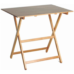 Tavolo pieghevole in legno naturale 60 x 80 x 73 cm en oferta