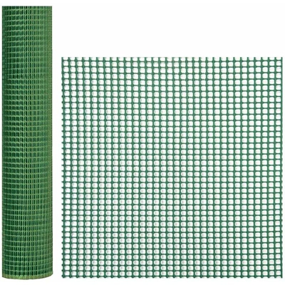 Rete da giardino quadra maglia 5 mm rotolo altezza 0,5 x 30 metri verde