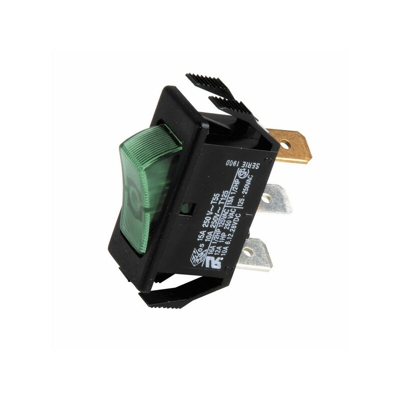 Interruttore unipolare nero / verde - GEMINOX : 87168121620