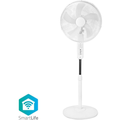 Nedis WIFIFN10CWT Ventilatore Smart WIFI Bianco 40 cm 45W