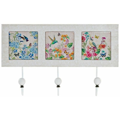 Appendiabiti da parete Metallo Legno MDF Uccelli (40 x 7 x 26 cm) - Dkd Home Decor