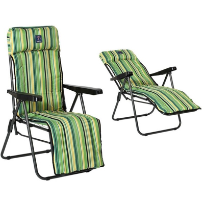 Lettino da spiaggia Oxford Verde (77 x 58 x 106 cm)