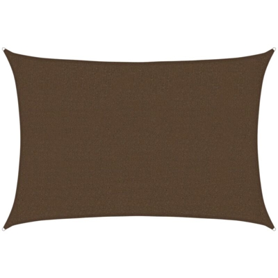 Vela Parasole 160 g/m² Marrone 2,5x3,5 m in HDPE - Marrone - Vidaxl