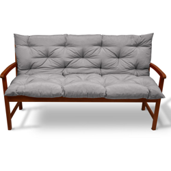 Beautissu Cuscino con Schienale Flair BR per panchine - Comodo Supporto Imbottito con spalliera Grigio chiaro, 100x100x10 cm características