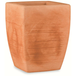 Vaso quadrato in resina 'Fiordaliso' 70 cm. Anticato en oferta