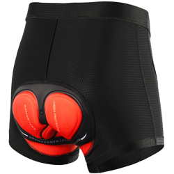 Intimo da bici da uomo Pantaloncini intimo da ciclismo imbottiti 3D MTB da bicicletta,modello: S nero e rosso en oferta