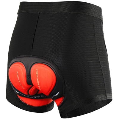 Intimo da bici da uomo Pantaloncini intimo da ciclismo imbottiti 3D MTB da bicicletta,modello: S nero e rosso