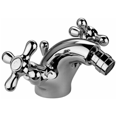 Rubinetto bidet a due maniglie Iris - Viola IRV131 IRV135 | Bronzo - Viola - Piletta con salterello 1'1/4 - Paffoni