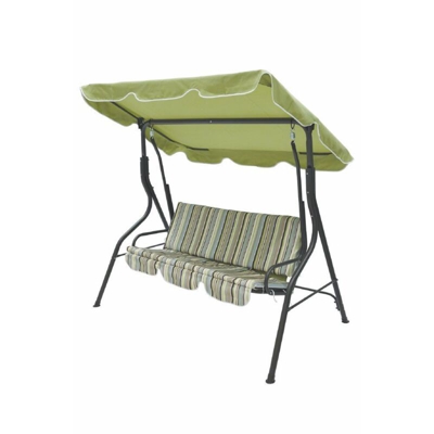 Galileo - DONDOLO IN METALLO 3 POSTI RIGHE FANTASY VERDE 170X110X160