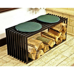 Porta Legna da Camino Panca D-Stil 100cm Scaffale da Camino 10104 Cesto Legno Porta Legna da Camino precio