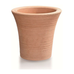Vaso tondo in resina 'Mimosa' 30 cm. Anticato en oferta