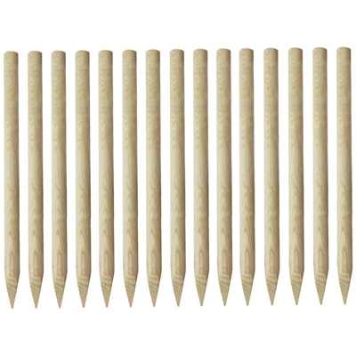 Pali Recinzione Appuntiti 15 pz in Pino Impregnato 4x170 cm