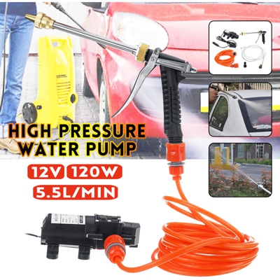 Insma - Pompa per lavaggio auto con pistola a spruzzo a 5 modalità con idropulitrice 12V 120W