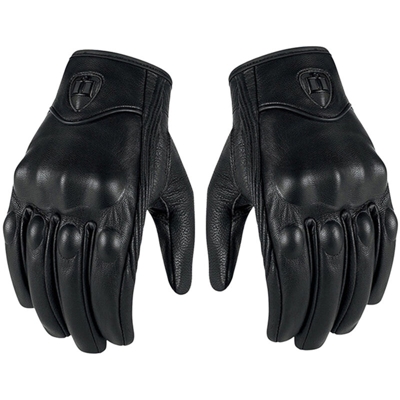 Genuine Leather Gloves Motorcycle GP Glove Touch Screen for Men Motocross Cycling Racing M,M