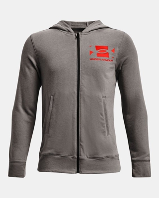 Felpa con cappuccio UA Rival Terry Full Zip da ragazzo
