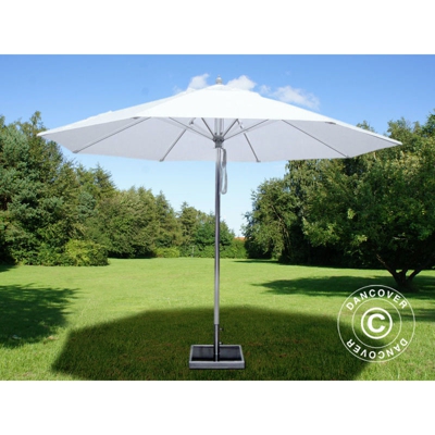 Dancover - Ombrellone Bermuda, 3m, Bianco, incl. Base ombrellone